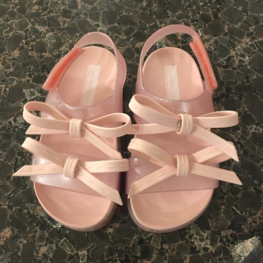 Mini Melissa with Jason Wu glitter jelly sandals